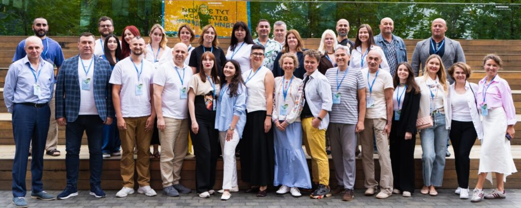 Cleantech programme participants gathered together, listening to speakers during the official part of the GCIP Ukraine 2.0 kick-off meeting